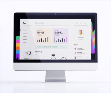 computer with diagrams
